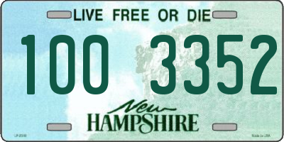 NH license plate 1003352