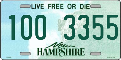 NH license plate 1003355