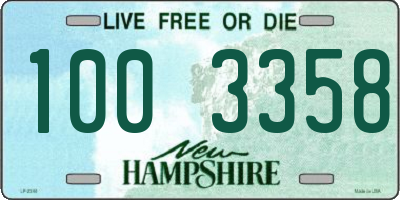 NH license plate 1003358