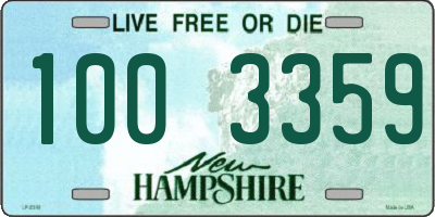 NH license plate 1003359