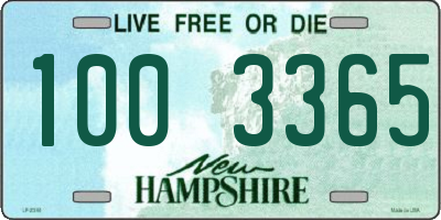NH license plate 1003365