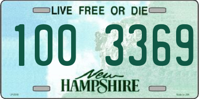 NH license plate 1003369