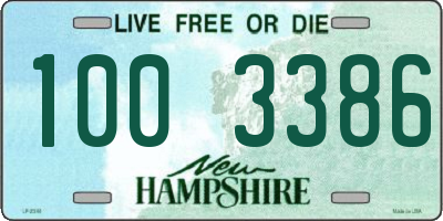 NH license plate 1003386