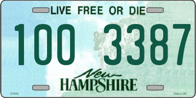 NH license plate 1003387