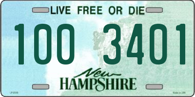 NH license plate 1003401