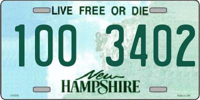 NH license plate 1003402