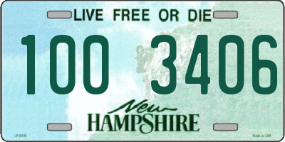 NH license plate 1003406