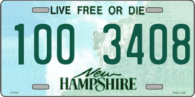 NH license plate 1003408