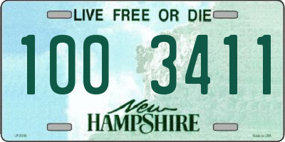 NH license plate 1003411