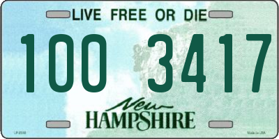 NH license plate 1003417
