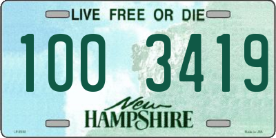 NH license plate 1003419