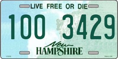 NH license plate 1003429