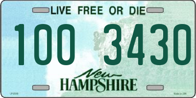 NH license plate 1003430