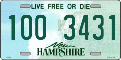 NH license plate 1003431