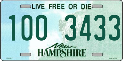 NH license plate 1003433