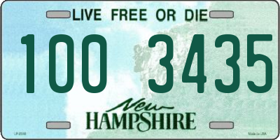 NH license plate 1003435