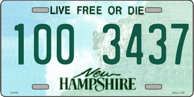 NH license plate 1003437
