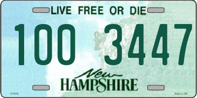 NH license plate 1003447