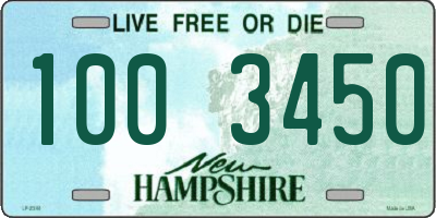 NH license plate 1003450