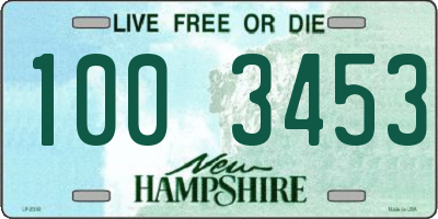 NH license plate 1003453