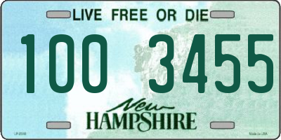 NH license plate 1003455