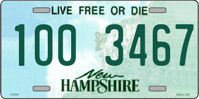 NH license plate 1003467