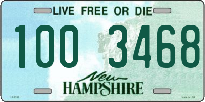 NH license plate 1003468