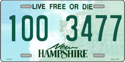 NH license plate 1003477