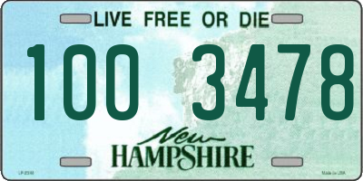 NH license plate 1003478