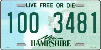 NH license plate 1003481