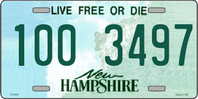 NH license plate 1003497