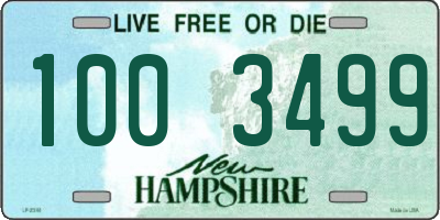 NH license plate 1003499