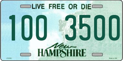 NH license plate 1003500