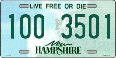 NH license plate 1003501
