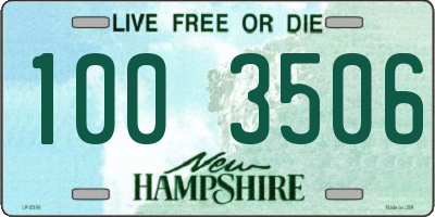 NH license plate 1003506