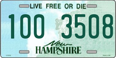 NH license plate 1003508