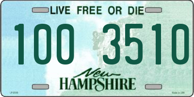 NH license plate 1003510