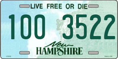 NH license plate 1003522