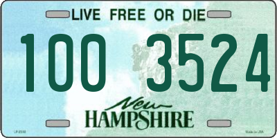 NH license plate 1003524