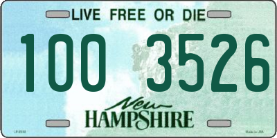 NH license plate 1003526