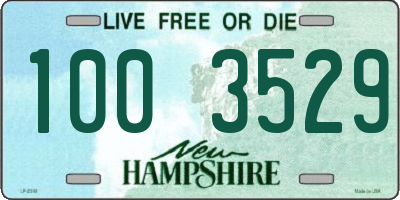 NH license plate 1003529