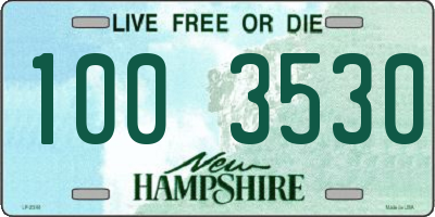 NH license plate 1003530