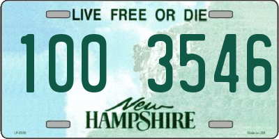 NH license plate 1003546