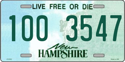 NH license plate 1003547