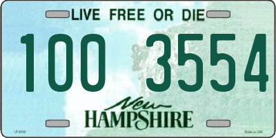 NH license plate 1003554