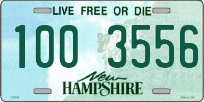 NH license plate 1003556