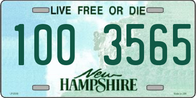 NH license plate 1003565