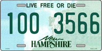 NH license plate 1003566