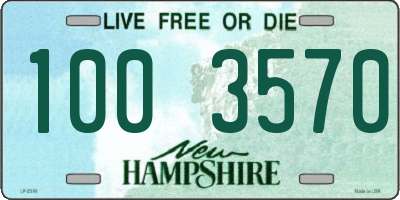 NH license plate 1003570