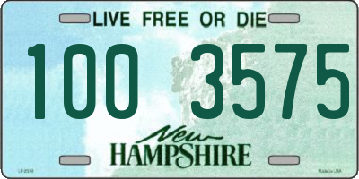 NH license plate 1003575